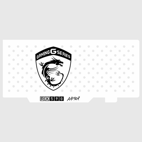 Msi Rx 590 Armor | Gpu Backplate (Layout 2) White | ColdZero