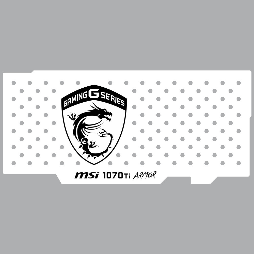 Msi 1070 Ti Armor | Backplate (L2) White | ColdZero
