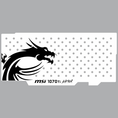 Msi 1070 Ti Armor | Backplate (L3) White | ColdZero