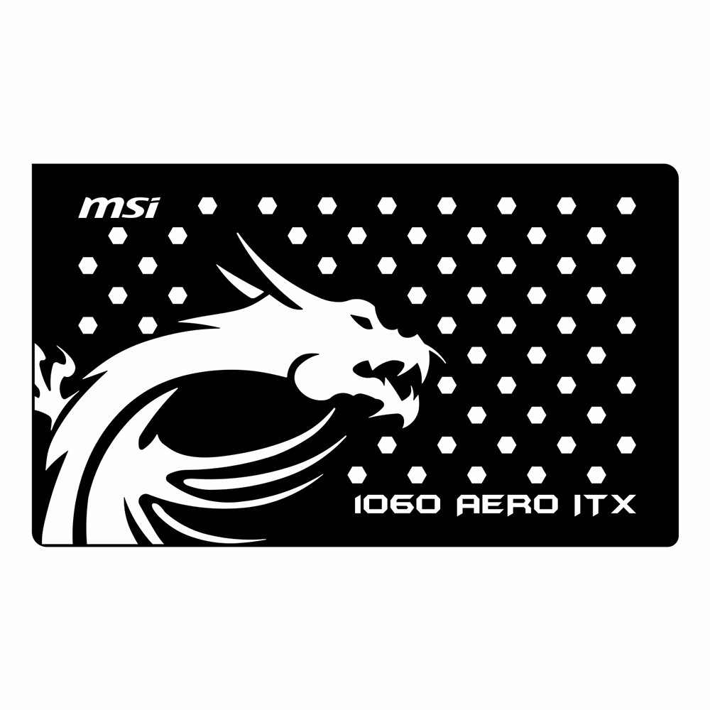 Msi 1060 Aero ITX | Backplate (L3) Black | ColdZero
