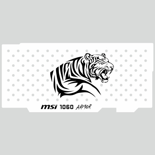 Msi 1060 Armor V1 | Backplate (L1) White | ColdZero