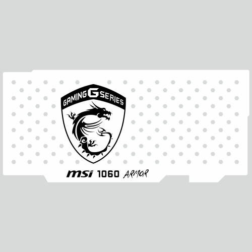 Msi 1060 Armor V1 | Backplate (L2) White | ColdZero