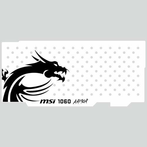 Msi 1060 Armor | Backplate (L3) White | ColdZero