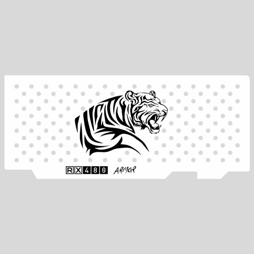 Msi Rx 480 Armor | Backplate (L1) White | ColdZero