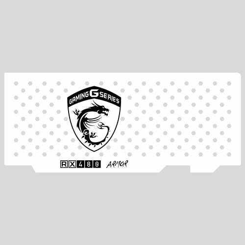 Msi Rx 480 Armor | Backplate (L2) White | ColdZero