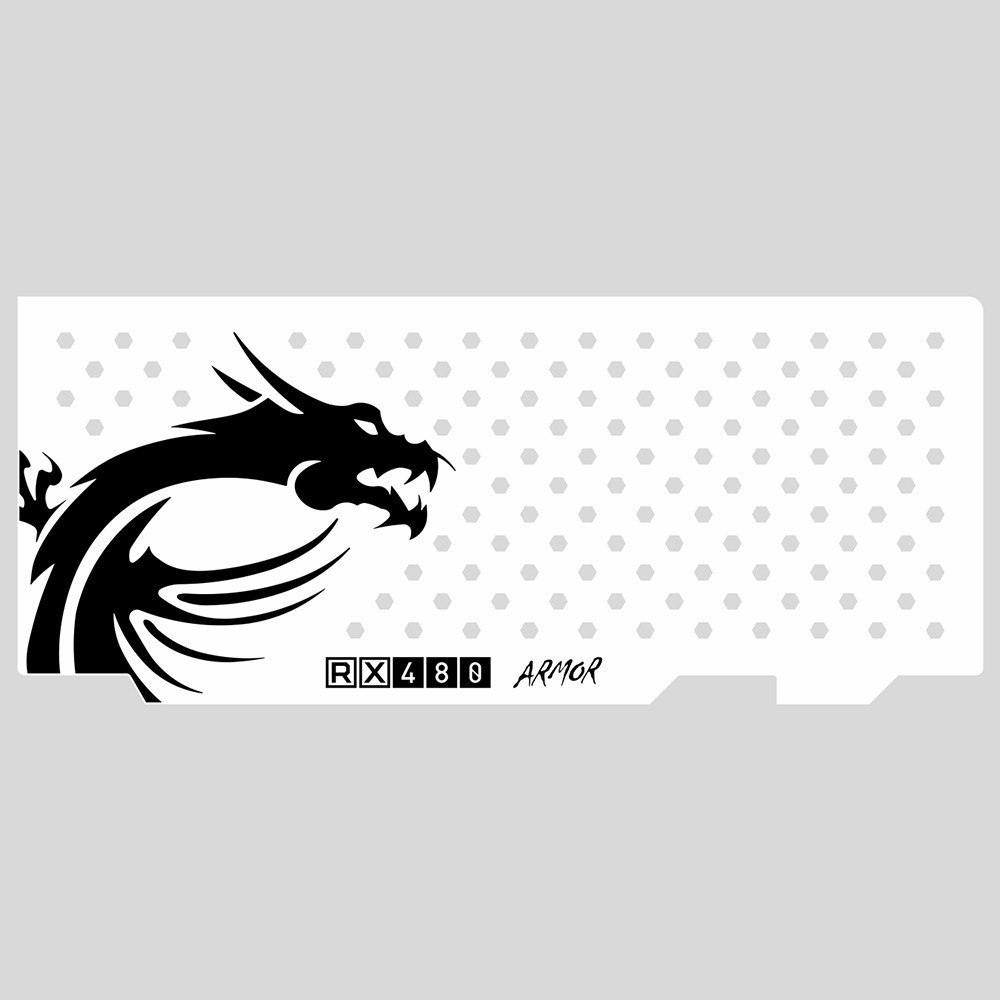 Msi Rx 480 Armor | Backplate (L3) White | ColdZero