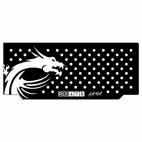 Msi Rx 470 Armor | Backplate (L3) Black | ColdZero