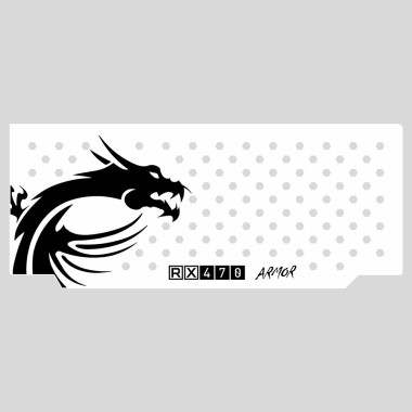 Msi Rx 470 Armor | Backplate (L3) White | ColdZero