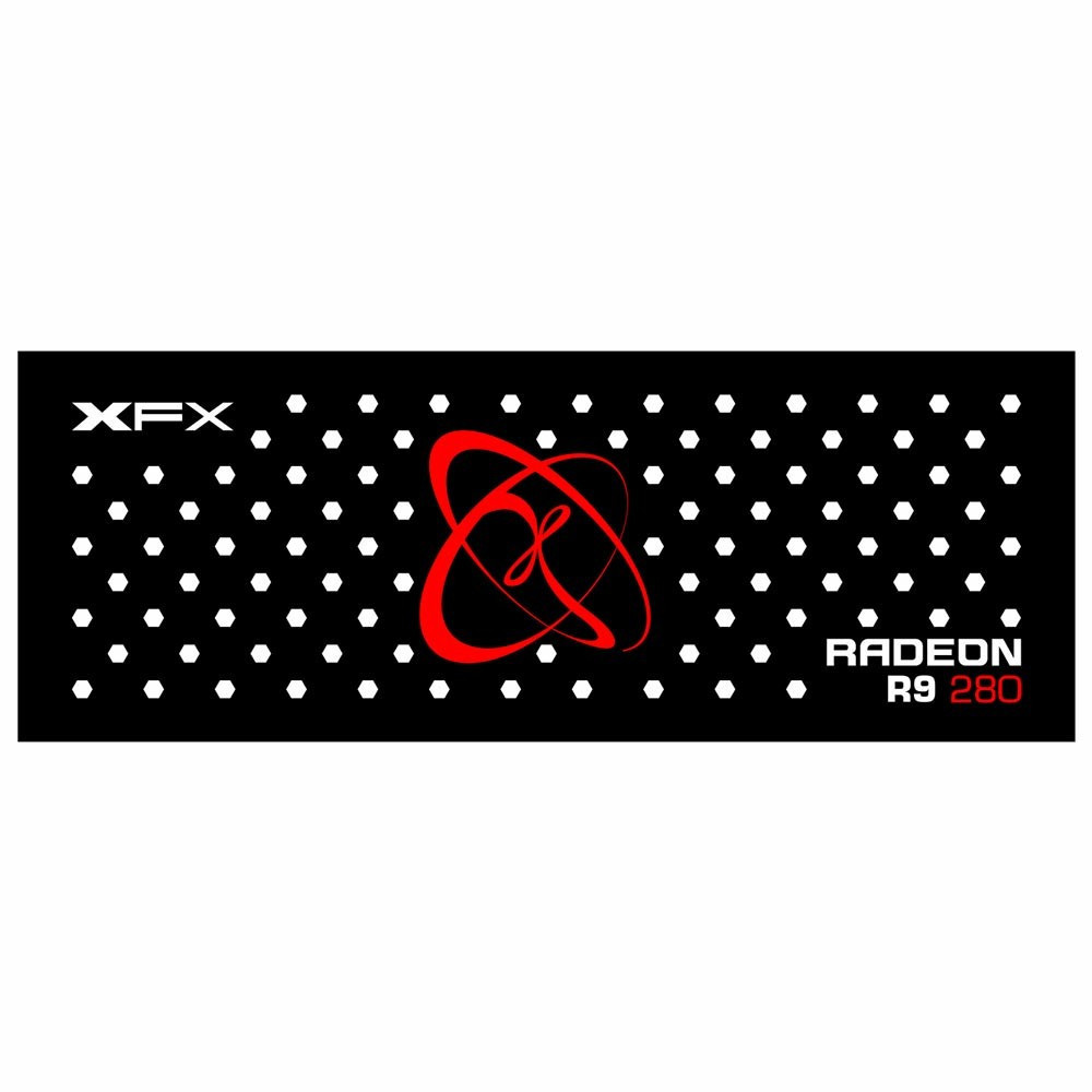 Xfx R9 280 Black DD | Gpu Backplate (Layout 2) | ColdZero