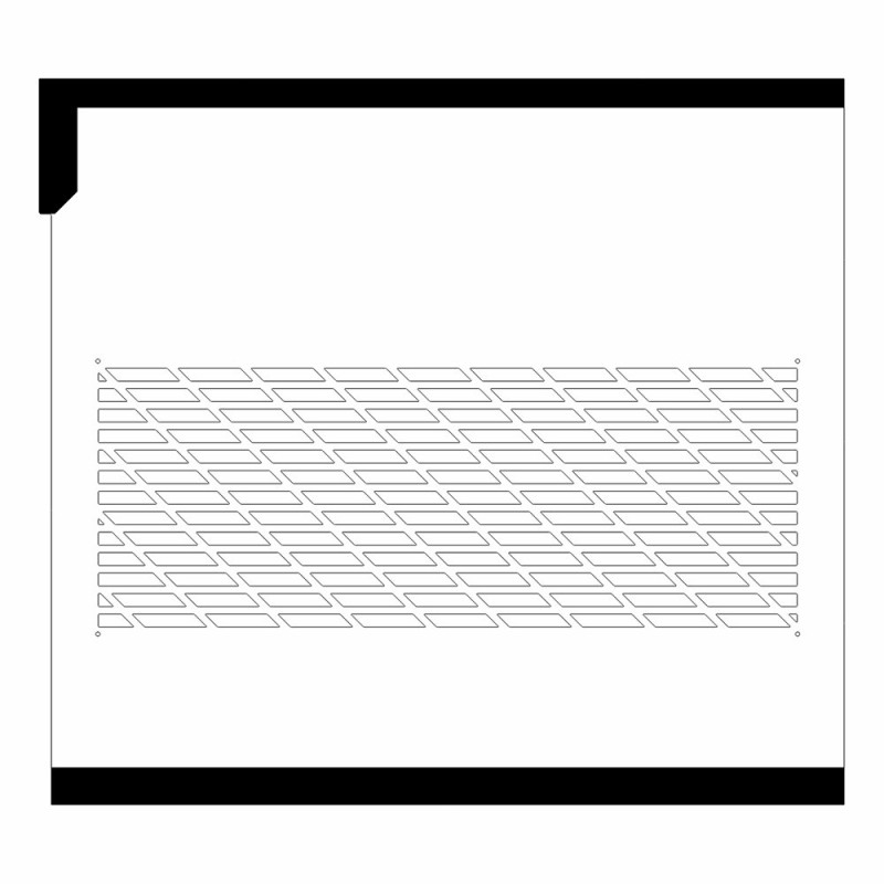 Hyte Y40 | Side Panel Lines (Clear) | ColdZero