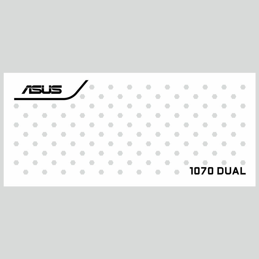 Asus 1070 Dual | Backplate (L2) White | ColdZero